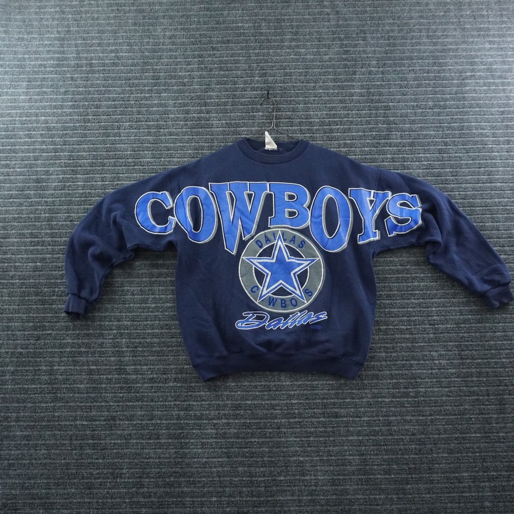 Cliff Engle Dallas Cowboys Sweatshirt Mens XL Navy 1995 Vintage Wrap Graphic